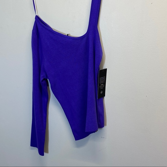 NWT La Rambla Purple One Sleeved Sweater Size XL - Picture 5 of 10